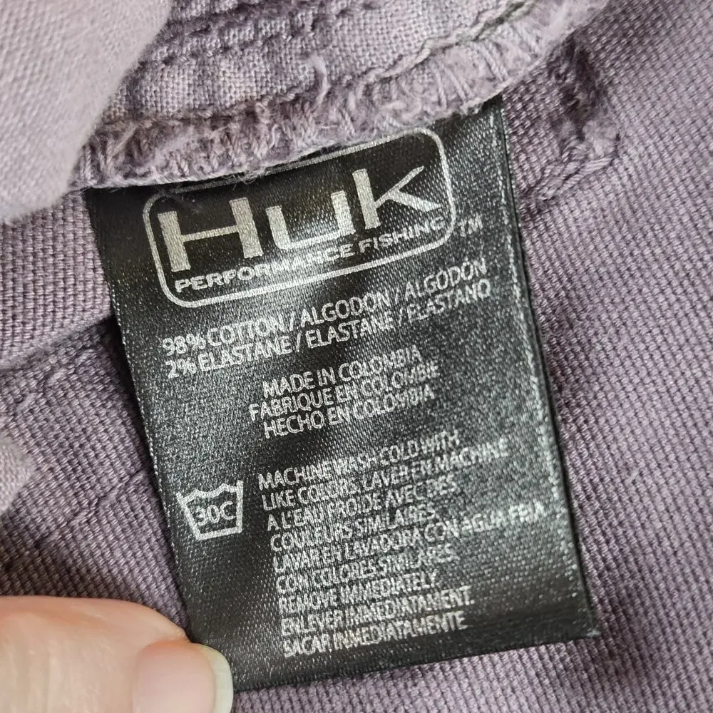 HUK Trawler Fishing Pants Mens 36 Fits 34x31 Gray Articulated Knee H2000055